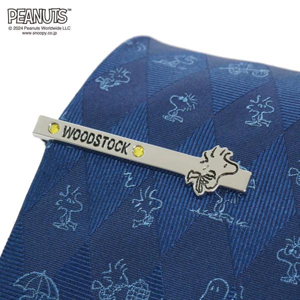 ウッドストック ネクタイ タイピン プレゼント 父の日 送料無料 アーガイルチェック柄×ウッドストッ...