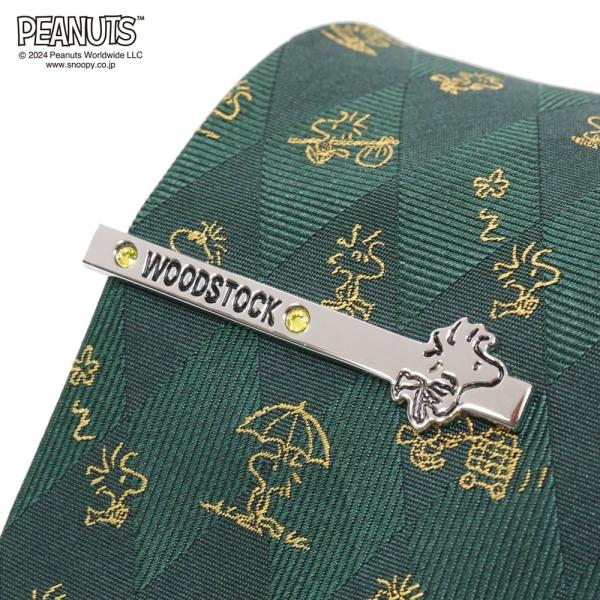 ウッドストック ネクタイ タイピン プレゼント 父の日 送料無料 アーガイルチェック柄×ウッドストッ...