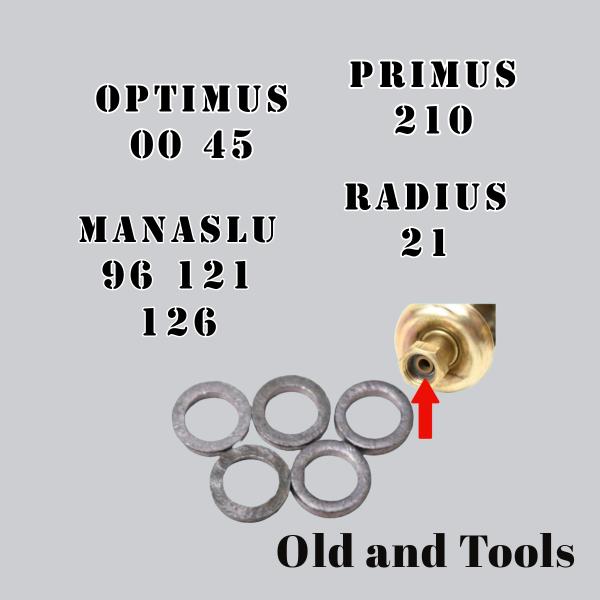 オプティマス 00 45 ライジングチューブ用 リードパッキン (鉛) 5個セット /Optimus...