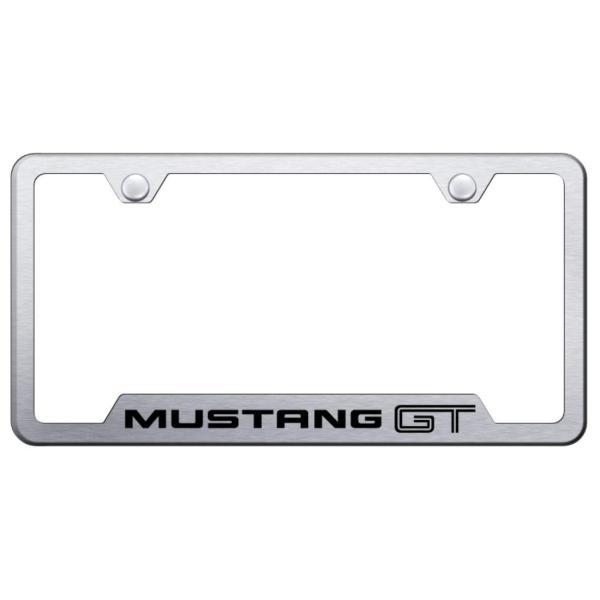 Automotive Gold Laser Etched Brushed Mustang GT Cu...