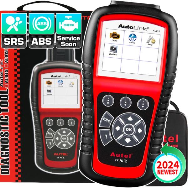Autel AutoLink AL619 OBD2 故障診断機 自動車スキャナーツール OBD2完全...