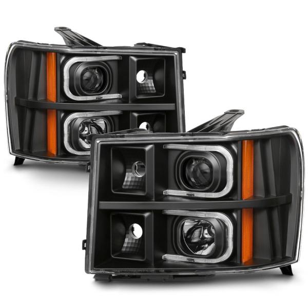 VIPMOTOZ ネオンチューブプロジェクターヘッドライトアセンブリ 2007 2013 GMC S...