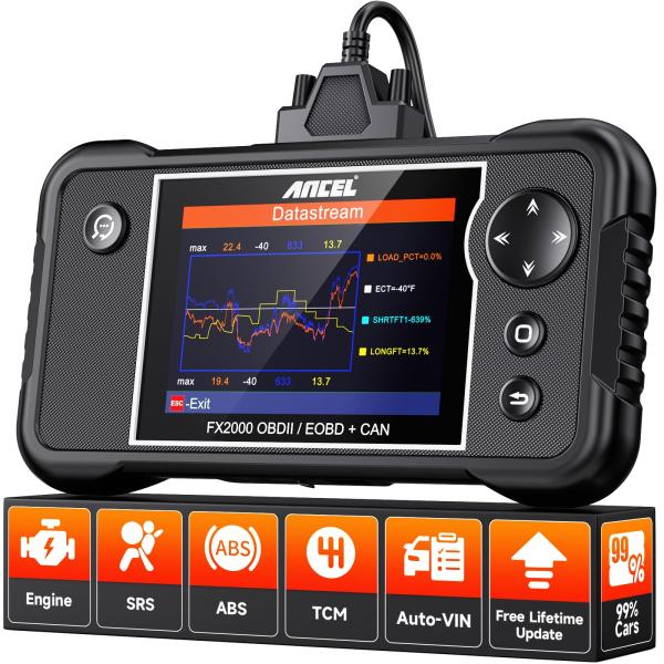 ANCEL FX2000 OBD2 Scanner Diagnostic Tool, ABS SRS...