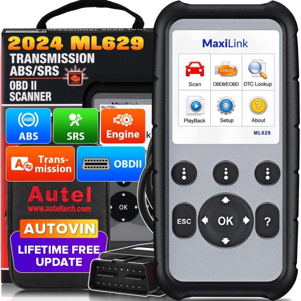 Autel ML629 OBD2診断機ABS/SRS/エンジン/トランスミッション診断 OBD2フル...