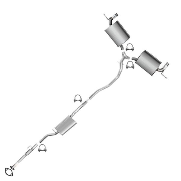 Resonator マフラー パイプ エキゾーストシステムキット 適合: 2007 2010 MKX...