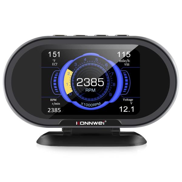 KONNWEI KW206 車 OBD2 HUD デジタルメーター RPMゲージ オールインワン 自...