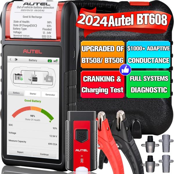 Autel MaxiBAS BT608 カーバッテリーテスター 全システム診断 クランキング&amp;充電シ...