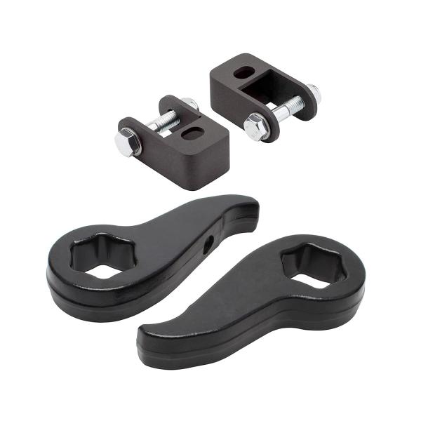 LHE スチールサスペンションリフトキット レベリングキット 1インチ~3インチ 調節可能なトーショ...