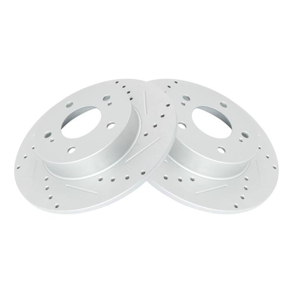 Rear Performance Brake Rotors Set Premium G Coated...