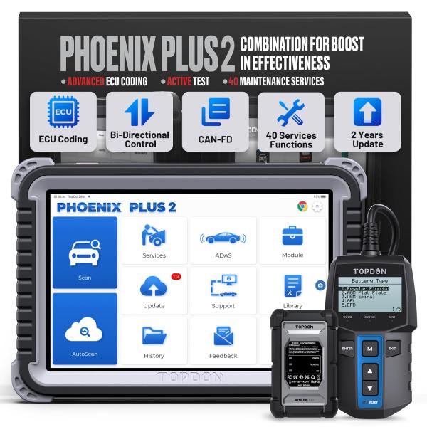 TOPDON Phoenix Plus 2 Bidirectional Scan Tool with...