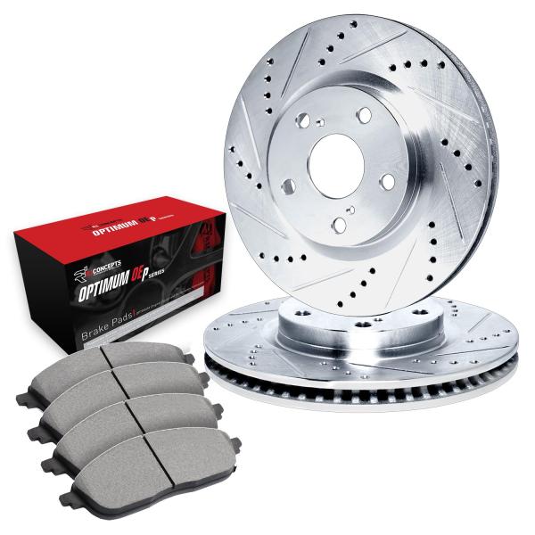 R1 Concepts Rear Brakes and Rotors Kit |Rear Brake...