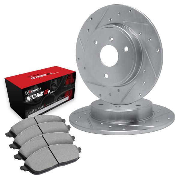 R1 Concepts フロントブレーキとローターキット | フロントブレーキパッド | ブレーキロ...