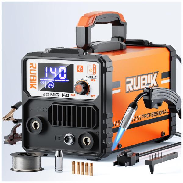 RUBIK MIG 溶接機 140A 溶接機 110V MIG/LIFT TIG/STICK 3in...