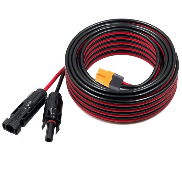 ZkeeShop ソーラーからXT60 充電延長ケーブル 25フィート 12AWG XT60 アダプ...