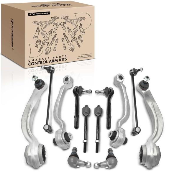 A Premium 12個セット、フロントローアフォワード&amp;リアワードコントロールアーム、スウェイバ...