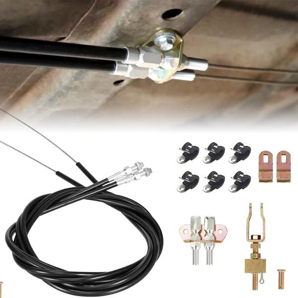 Ephliexus 緊急パーキングブレーキケーブルキット Lokar フロアマウントユニット/ディス...