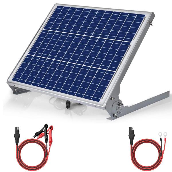 SUNER POWER 12V 50W ソーラーバッテリートリクル充電器メンテナンス、内蔵スマートM...