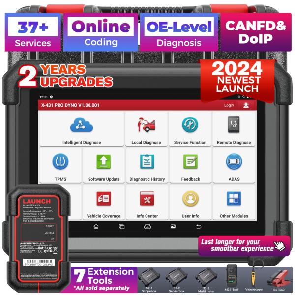 LAUNCH X431 PRO Dyno OBD2 Scanner for All Cars, EC...