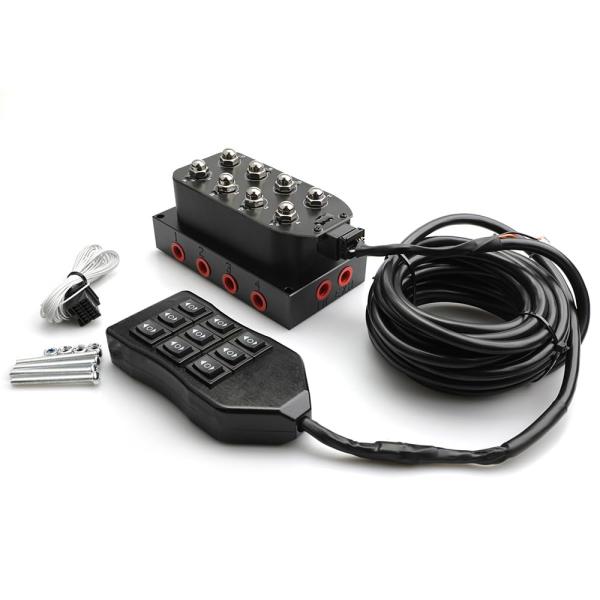 CNRAQR エアサスペンションバルブマニホールド 1/4インチ NPTキット エアライドソレノイド...