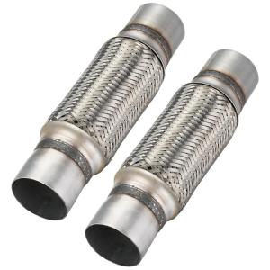 Autarboor 2PCS Exhaust Flex Pipe, 2.5''x 8''Stainless Steel Heav 並行輸入品｜wid-grab