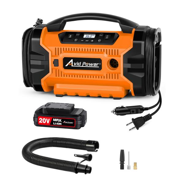 Tire Inflator Air compressor Portable w/ 3 Power S...