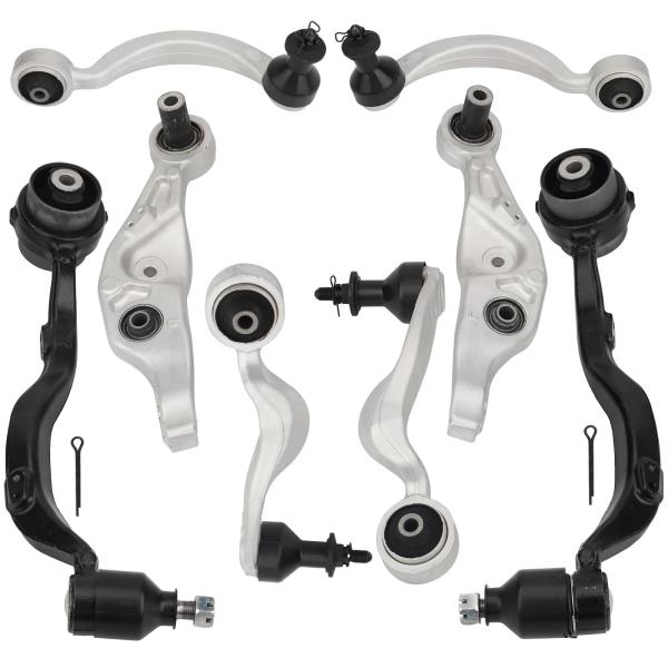 【並行輸入品】IRONTEK フロントアッパー&amp;ロワーフォワード&amp;リアワードコントロールアーム 8個...