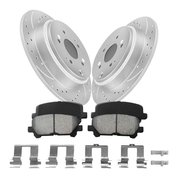 funire Rear Brake Kit, Brake Rotors and Ceramic Br...