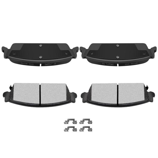 AUTOMUTO 4PCS Rear Semi Metallic Disc Brake Pads S...