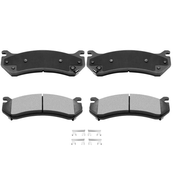 AUTOMUTO 4PCS Rear Semi Metallic Disc Brake Pads S...