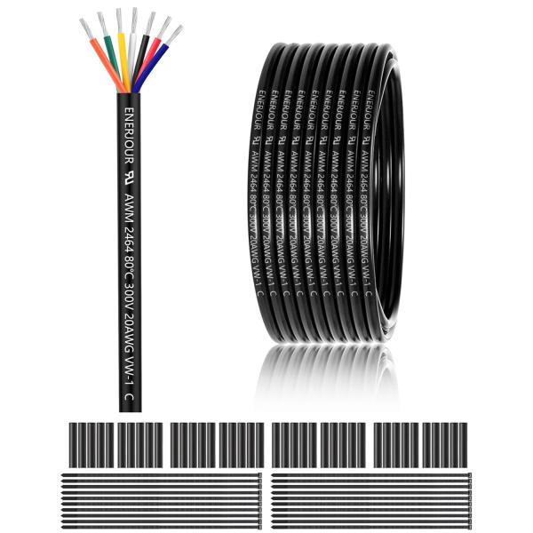 【並行輸入品】 20 Gauge 7 Conductor Electrical Wire 100FT...