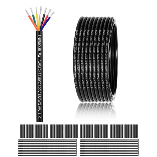 【並行輸入品】 18 Gauge 7 Conductor Electrical Wire 100FT...