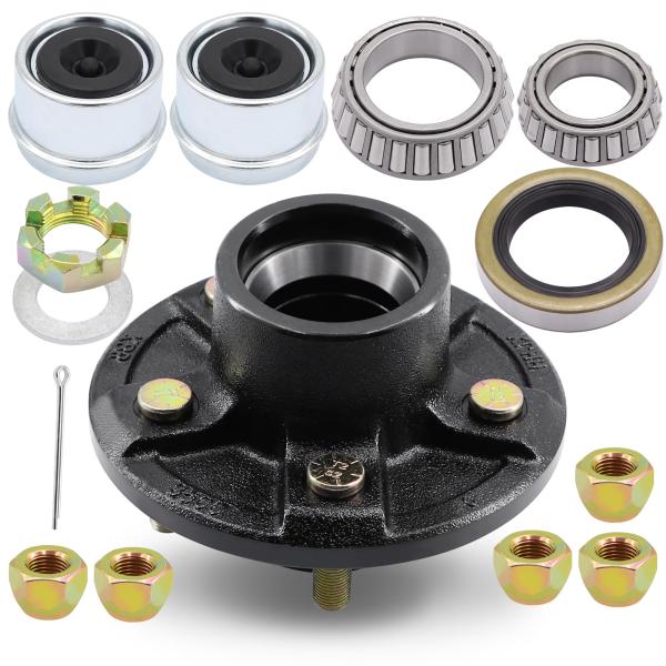 Ruikarhop 5ボルトトレーラーホイールハブキット、3500ポンド 5 X 4.5トレーラーア...