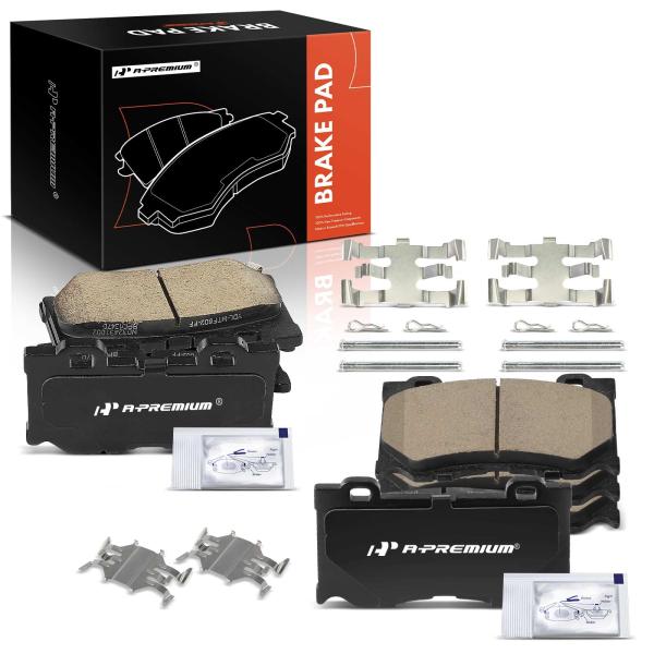 A Premium Front and Rear Ceramic Disc Brake Pads S...