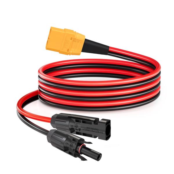 ELFCULB XT90 ソーラーケーブル、10AWG 6FT XT90メスからソーラーパネルへのコ...