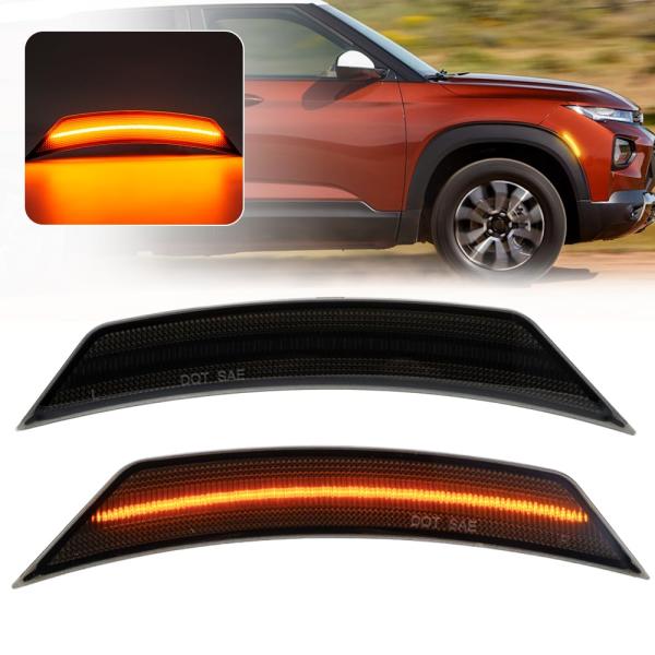 【並行輸入品】2個 アンバー LED サイド マーカー ライト 2021 2022 2023 202...
