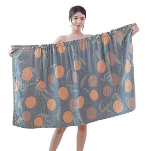 Alip ラップタオル 大人用 四重綿ガーゼ バスローブ レディース ボディタオル 吸水タオル 速乾タオル AB両面設計 バスタオル 大判