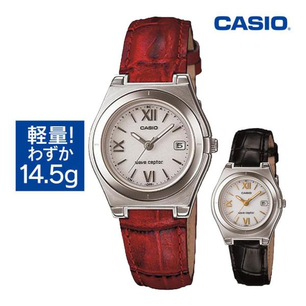 カシオ腕時計 レディース 電波ソーラー 電池交換不要 ソーラー電波腕時計 アナログ 革ベルト おしゃ...