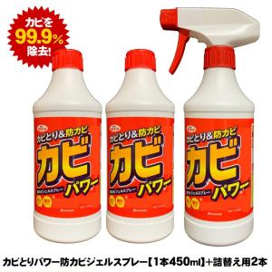 カビとりジェル 1本＋詰替2本セット カビ取りスプレー カビ取りジェル ジェルスプレー カビとりパ ワー 防カビ ピタッと密着タイプ 1本 プロ仕様｜wide02