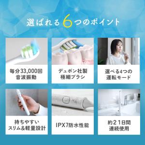 電動歯ブラシ 充電式 替えブラシ 10本付き ...の詳細画像3