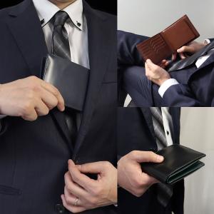 財布 メンズ 二つ折り 二つ折り財布 薄型 本...の詳細画像2