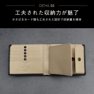 財布 メンズ 二つ折り 二つ折り財布 薄型 本...の詳細画像4