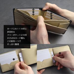 財布 メンズ 二つ折り 二つ折り財布 薄型 本...の詳細画像5