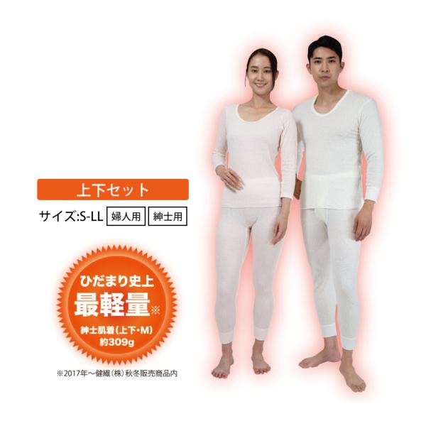 ひだまり ライト 上下セット ひだまり ライト 婦人 紳士 インナー あったかインナー 防寒下着 あ...