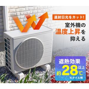 室外機 日よけ カバー シート 遮熱 マグネッ...の詳細画像1