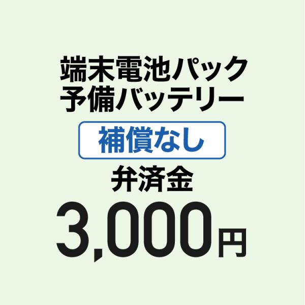【弁済金】 補償なし 端末電池パック 予備バッテリー