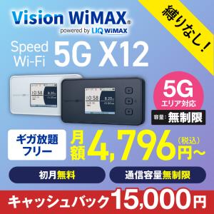 WiMAX 5G 無制限 ワイマックス  国内専用 ポケットwifi X12 フリープラン 縛り無し wifiルーター入院 在宅勤務 テレワーク VisionWiMAX