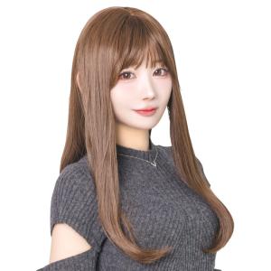 WIGGY RICH ストレートロング マロンブラウン ウィッグ 耐熱ファイバー インスタ映え 推し｜wigland