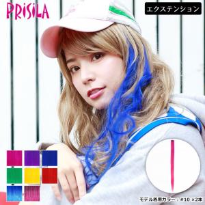 エクステ ウィッグ メッシュエクステンション プリシラ 10秒カラーメッシュ  EX-100 カラフルなビビッドカラー グラデーションカラー カラーエクステ フェス