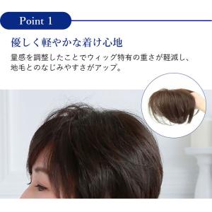 ヘアピース耐熱 白髪隠しウィッグ (分け目タイ...の詳細画像5