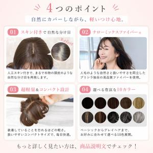 ヘアピース ちょびっと白髪隠しウィッグ 長さが...の詳細画像5